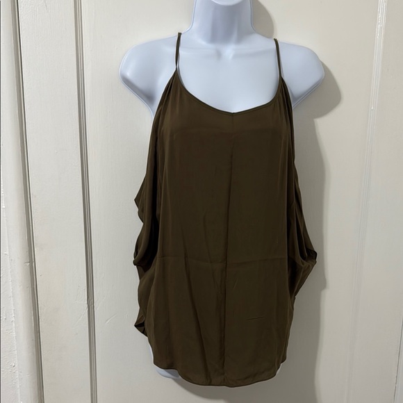 Haute Hippie Olive Green Cold-Shoulder Camisole - Picture 1 of 13